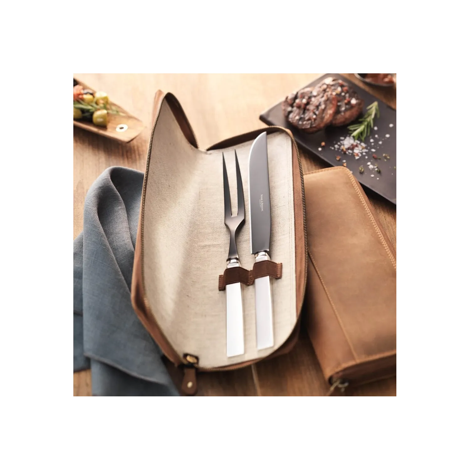 Set 2 tacamuri carne argint masiv Robbe & Berking Riva