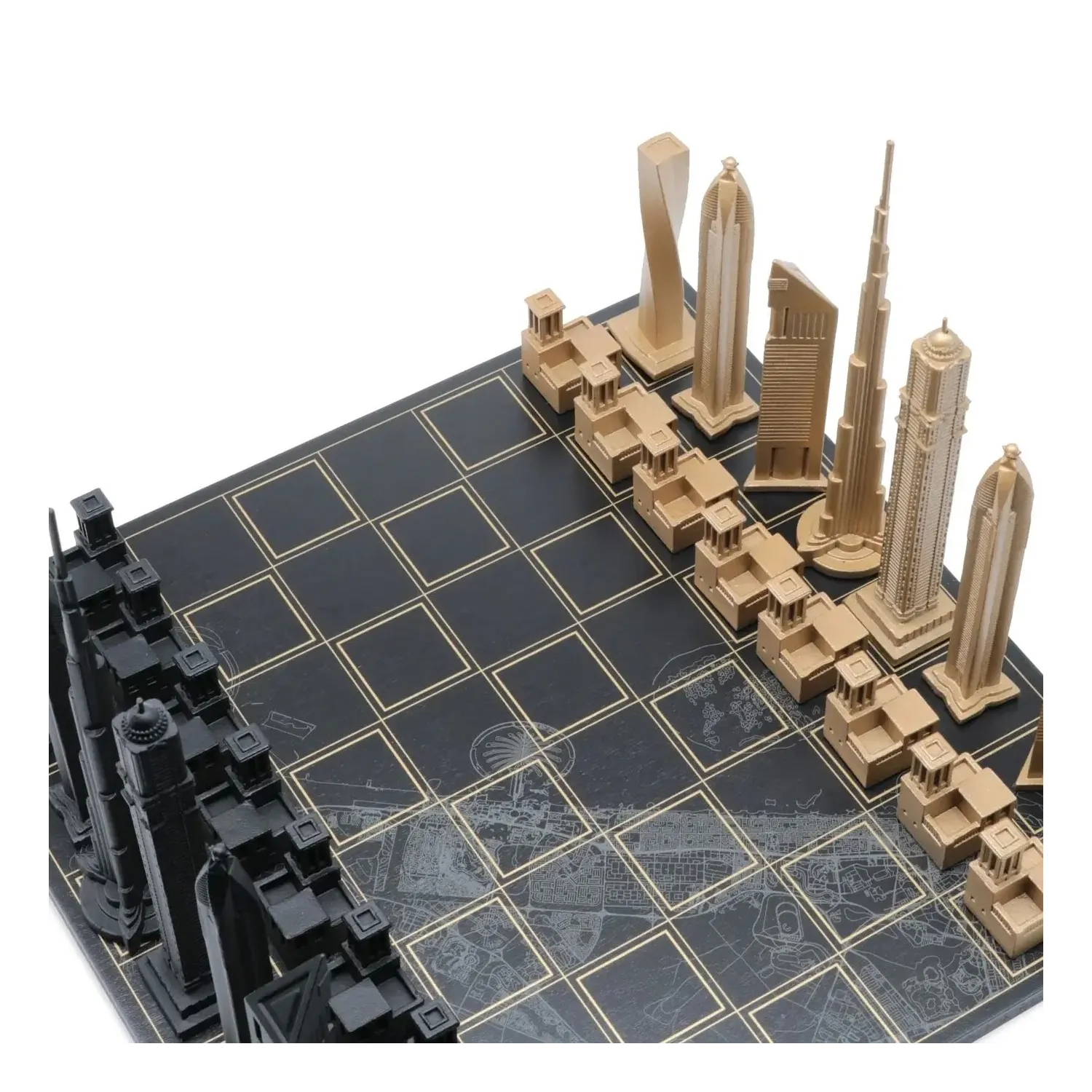 Joc de sah Skyline Dubai Luxury Bronze