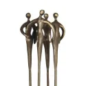 Sculptura bronz masiv "Inspiratie si cooperare" 42cm
