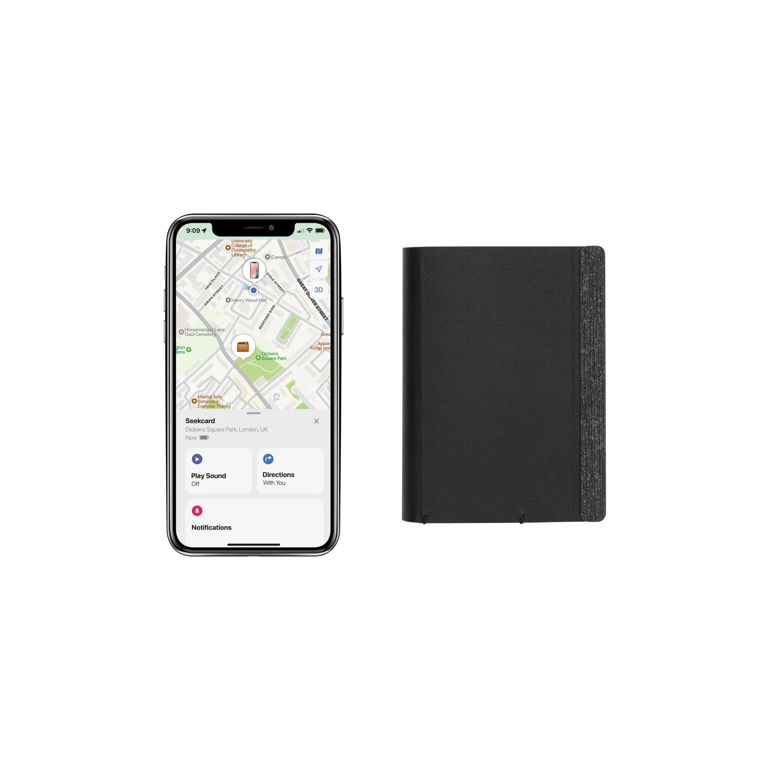 Portofel carduri cu localizare globală Seekcard