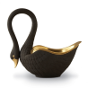 Bol portelan placat cu aur 24k Black Swan L'Objet
