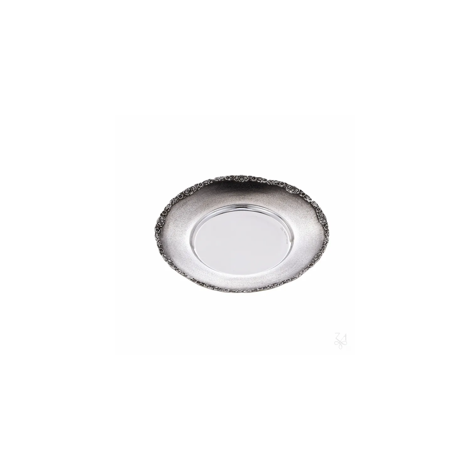 Farfurie argint masiv Kiddush Flowers 22cm