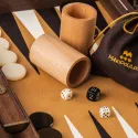 Joc de table Ostrich Tote Brown Leather