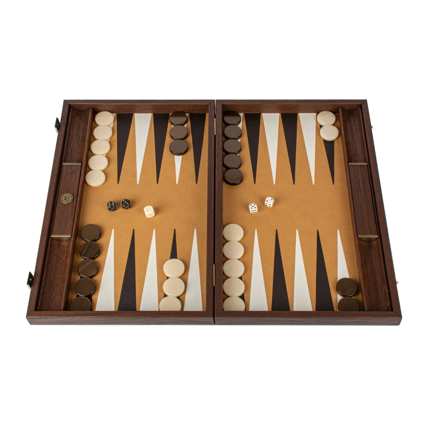 Joc de table Ostrich Tote Brown Leather