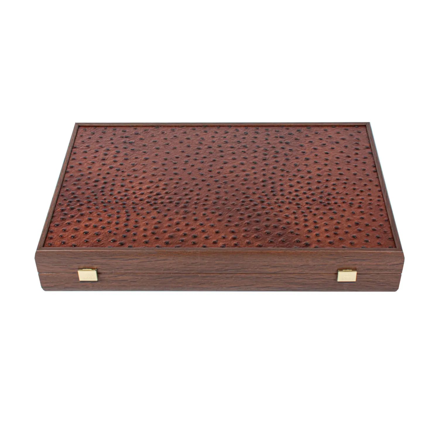 Joc de table Ostrich Tote Brown Leather