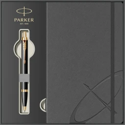 Set pix Parker IM Gold placat cu aur cu notes
