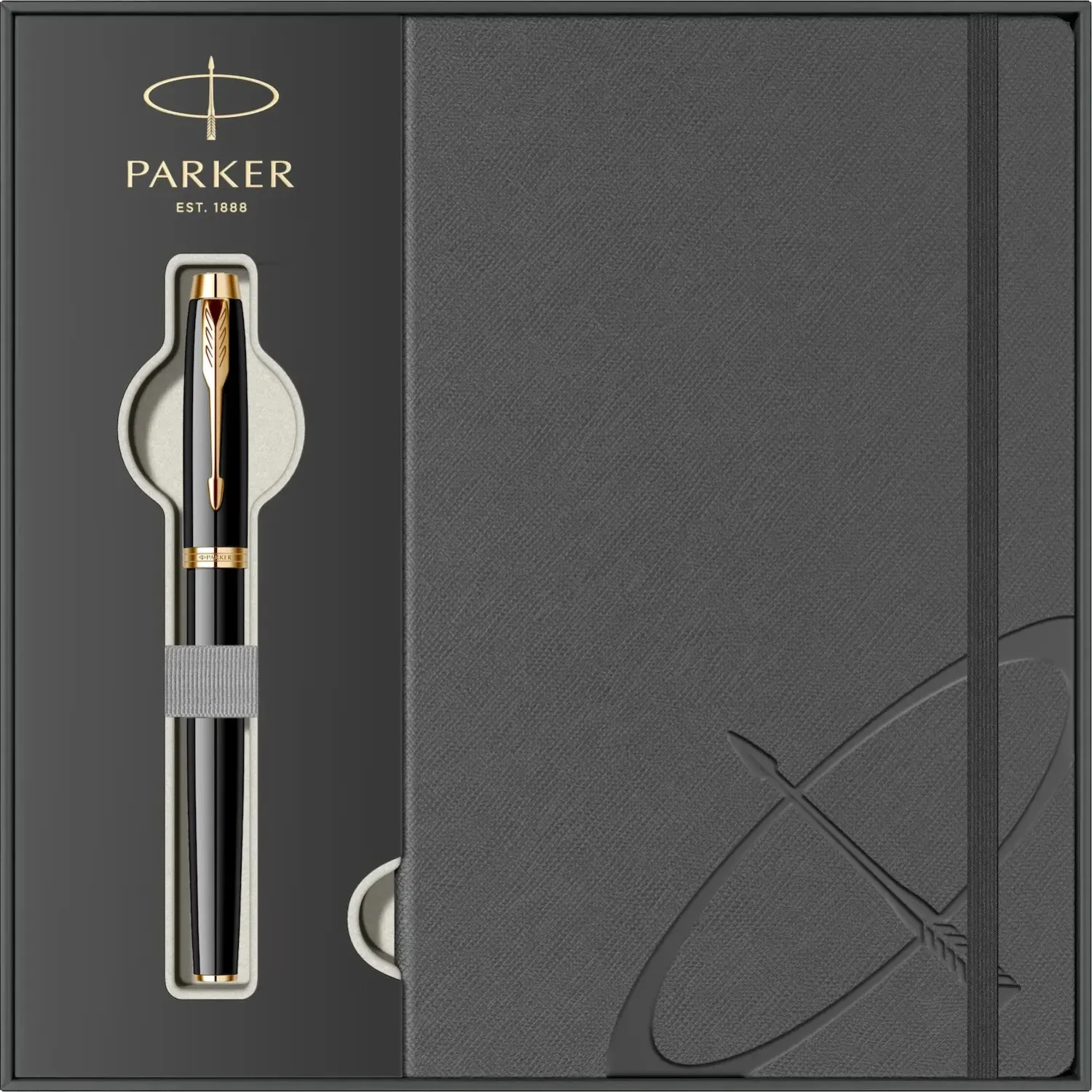 Set stilou Parker IM Gold placat cu aur cu notes