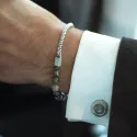 Butoni argint masiv Graffiato Moonstone