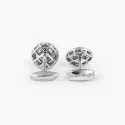 Butoni argint masiv Graffiato Moonstone
