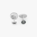 Butoni argint Cable Oval Hematite