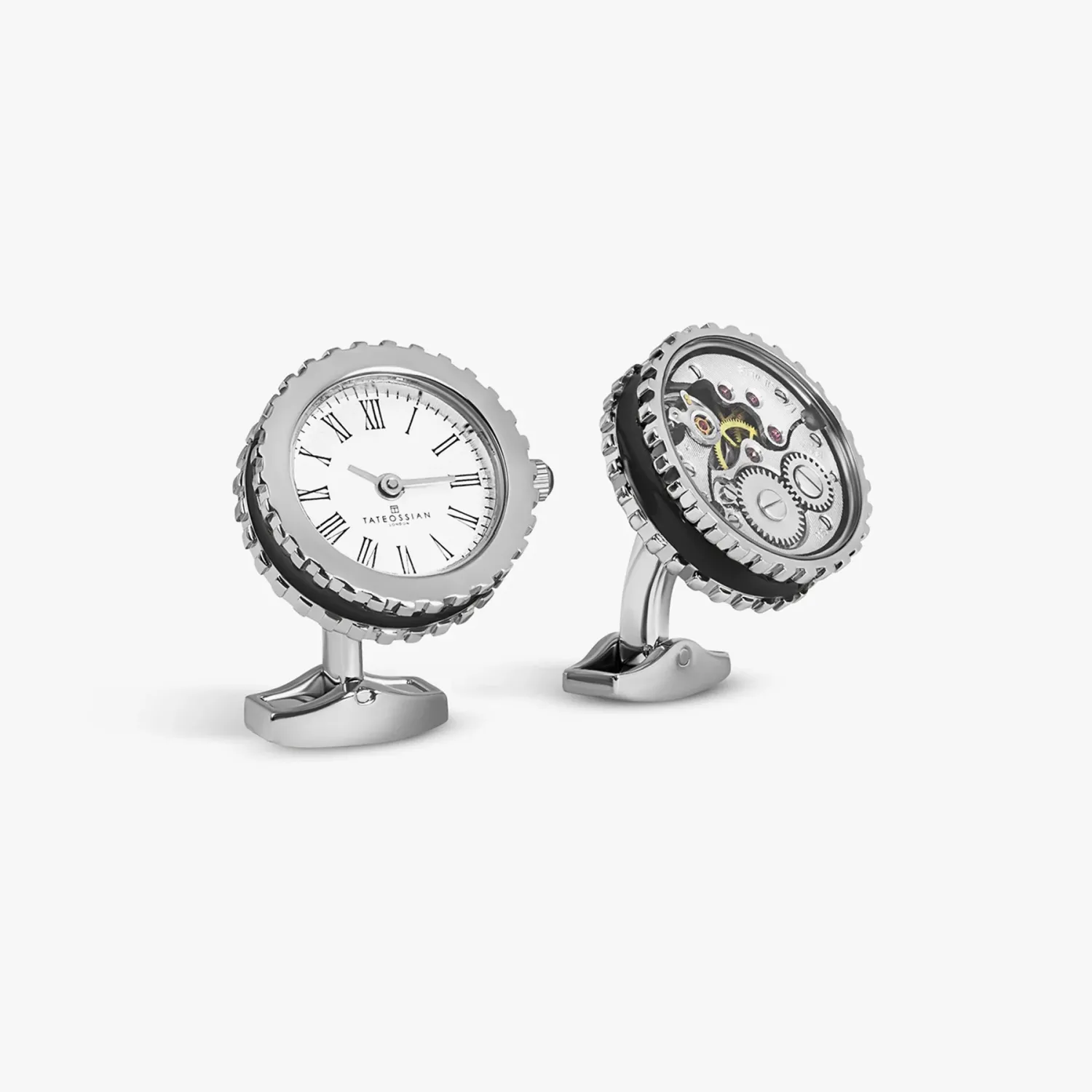 Butoni cu ceas Vintage Heritage Skeleton