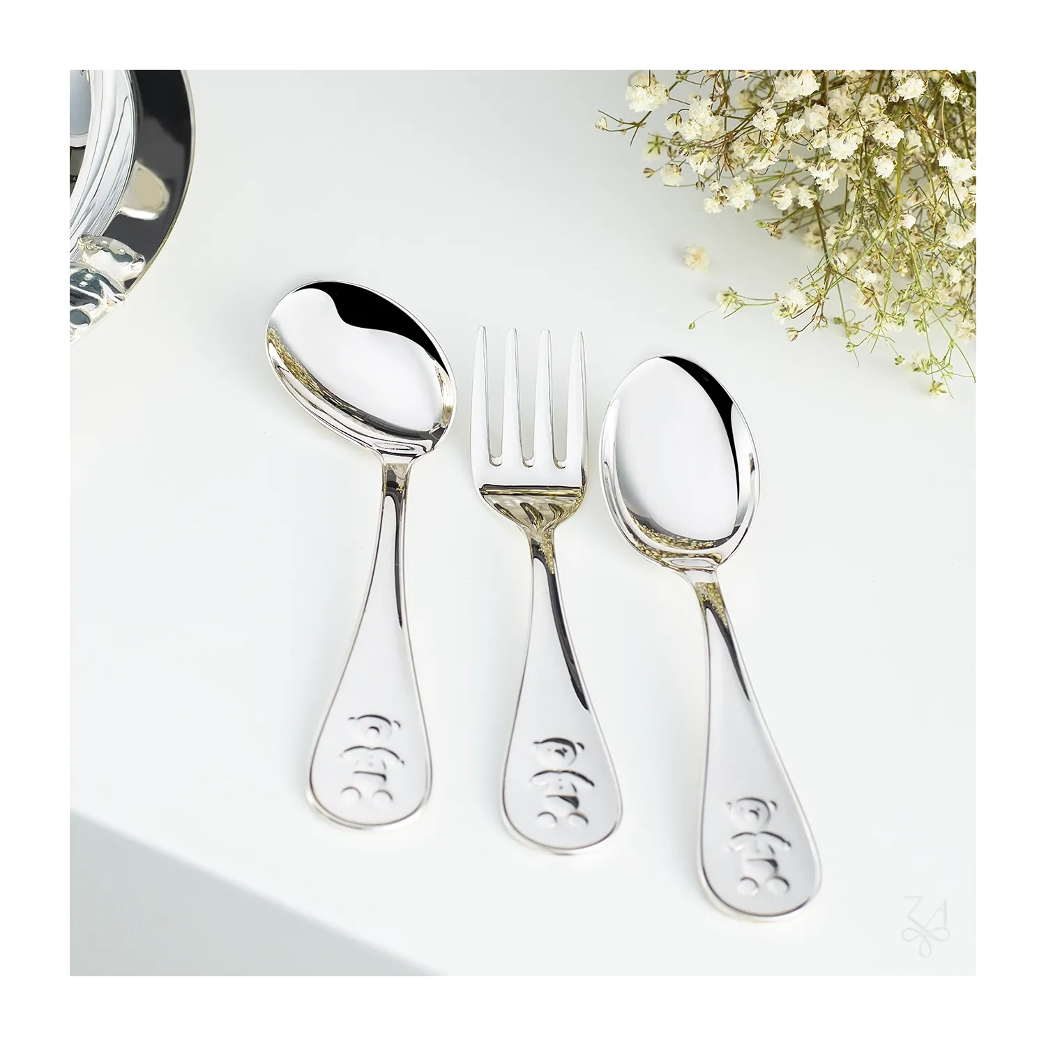 Set tacamuri copii argint masiv Classic Kikko