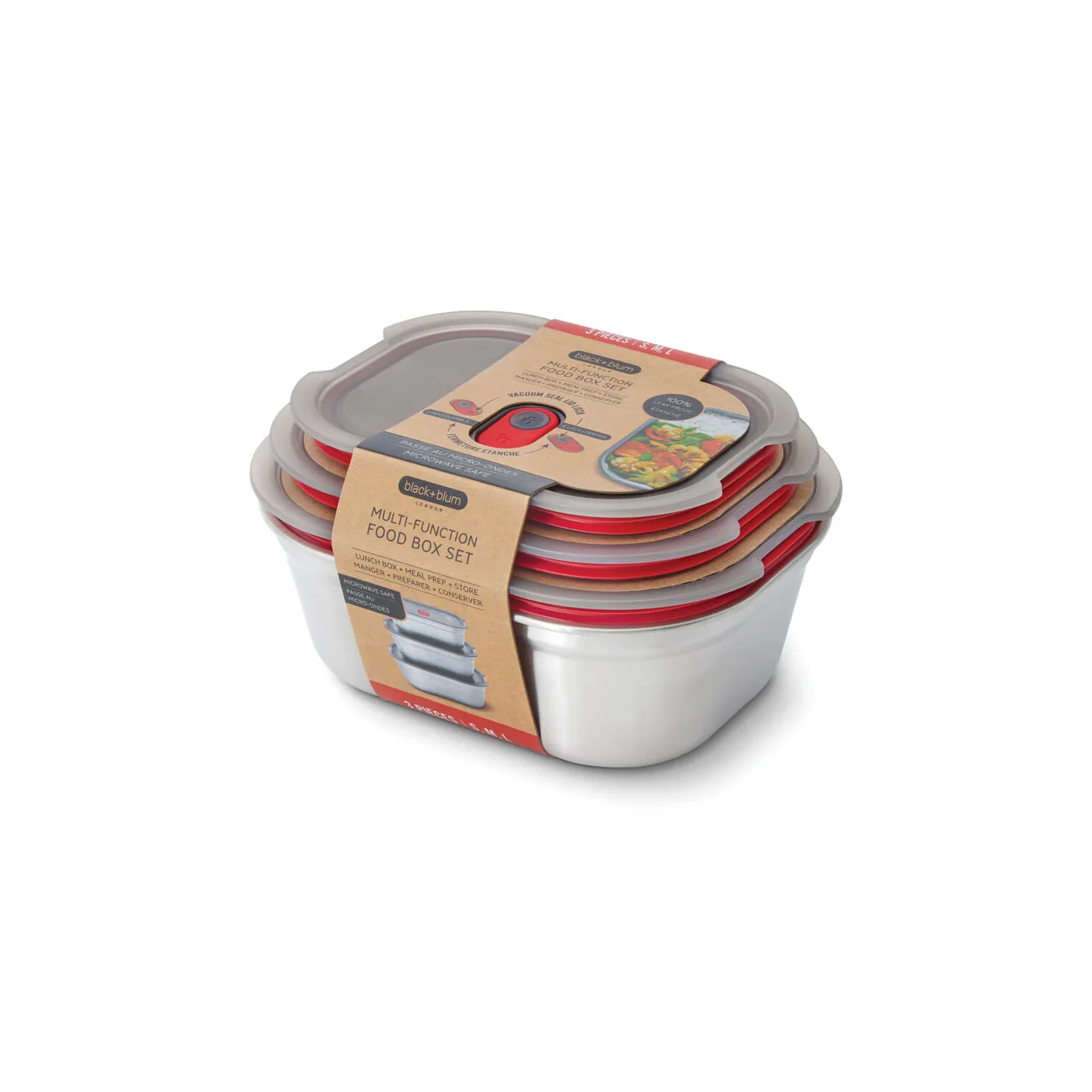 Set 3 caserole Black+Blum Mealprep