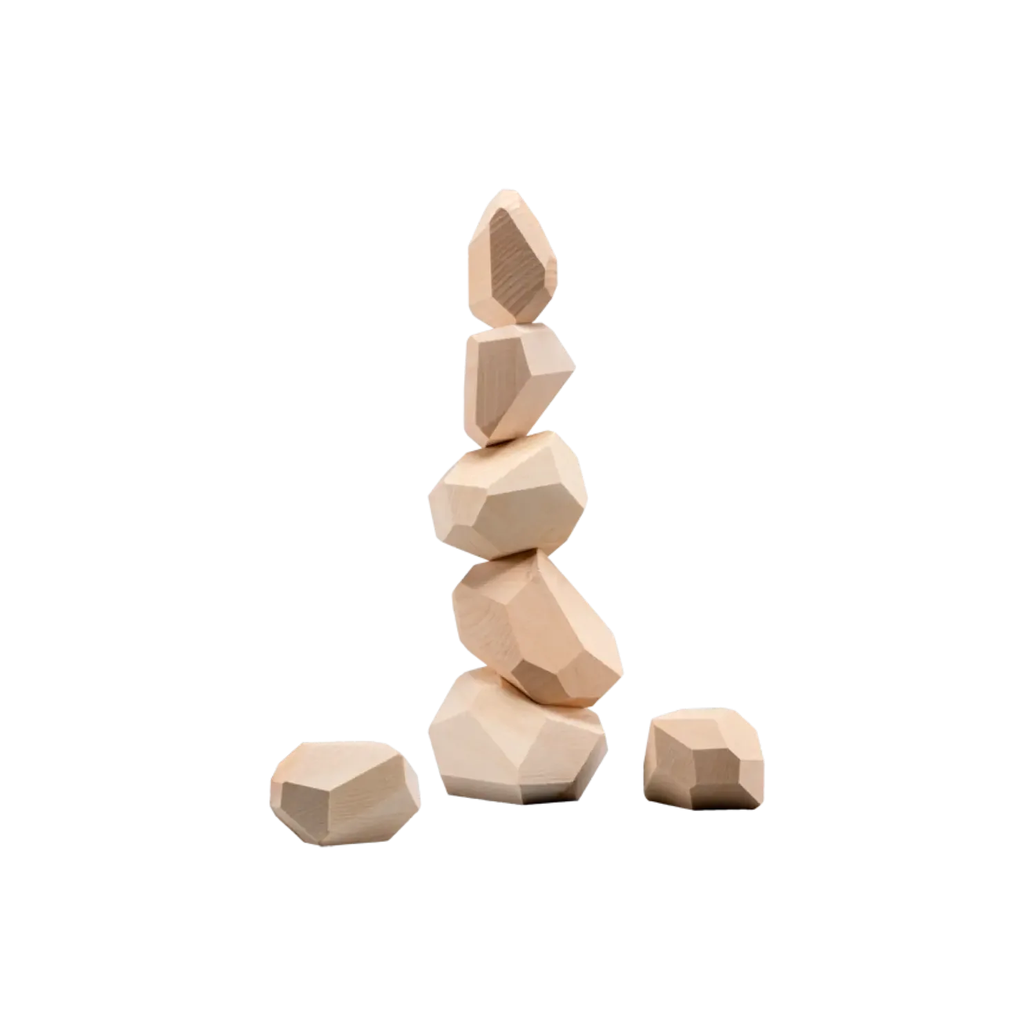 Set de pietre din lemn natural, 40cm