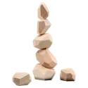 Set de pietre din lemn natural, 40cm