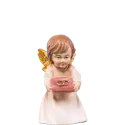 Statueta din lemn "Ingeras cu verighete", 8cm