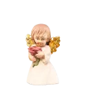 Statueta din lemn "Ingeras cu trandafir", 6cm