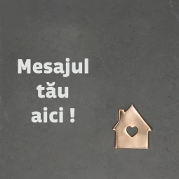 Placheta piatra si bronz "Acasa"