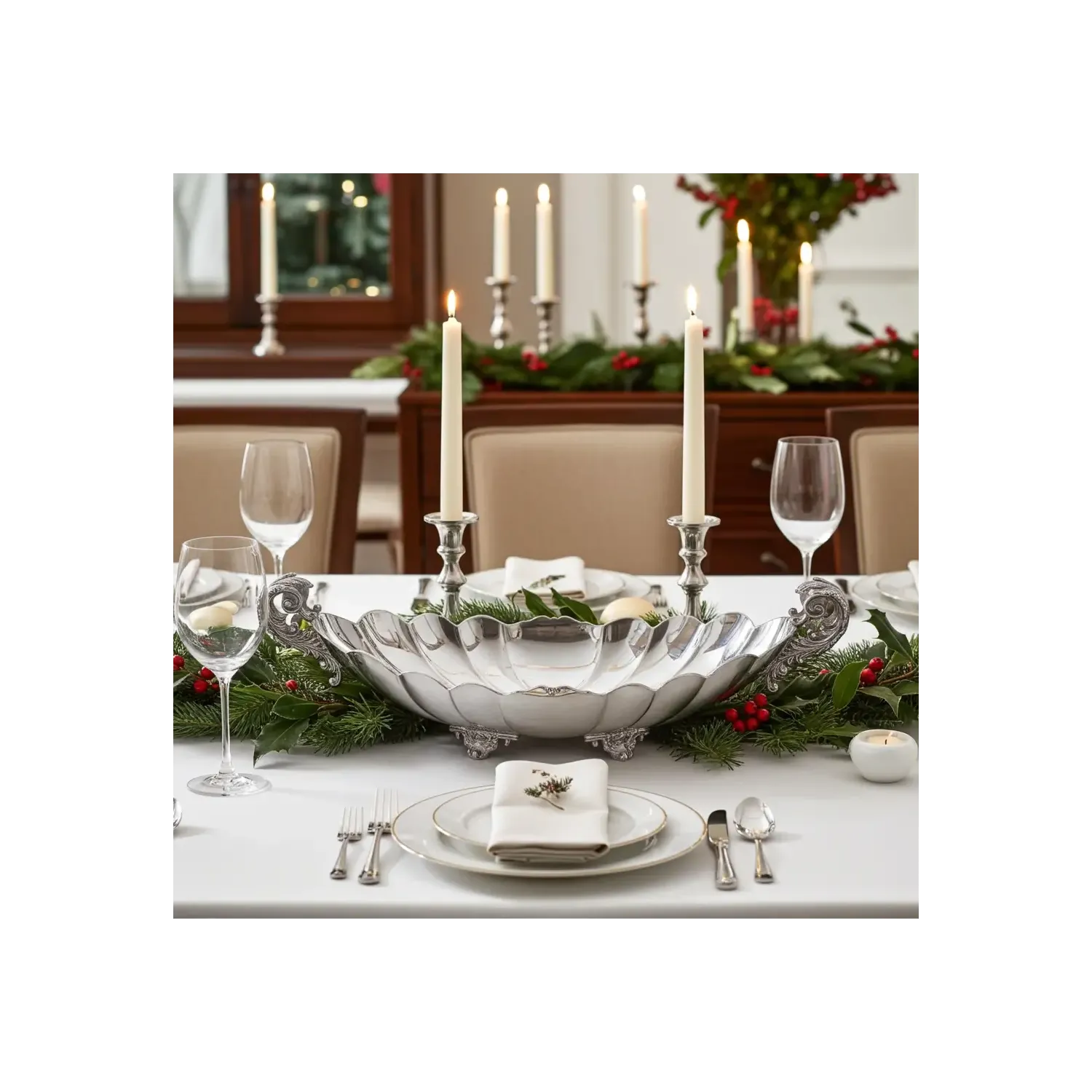 Bol argint masiv Centerpiece
