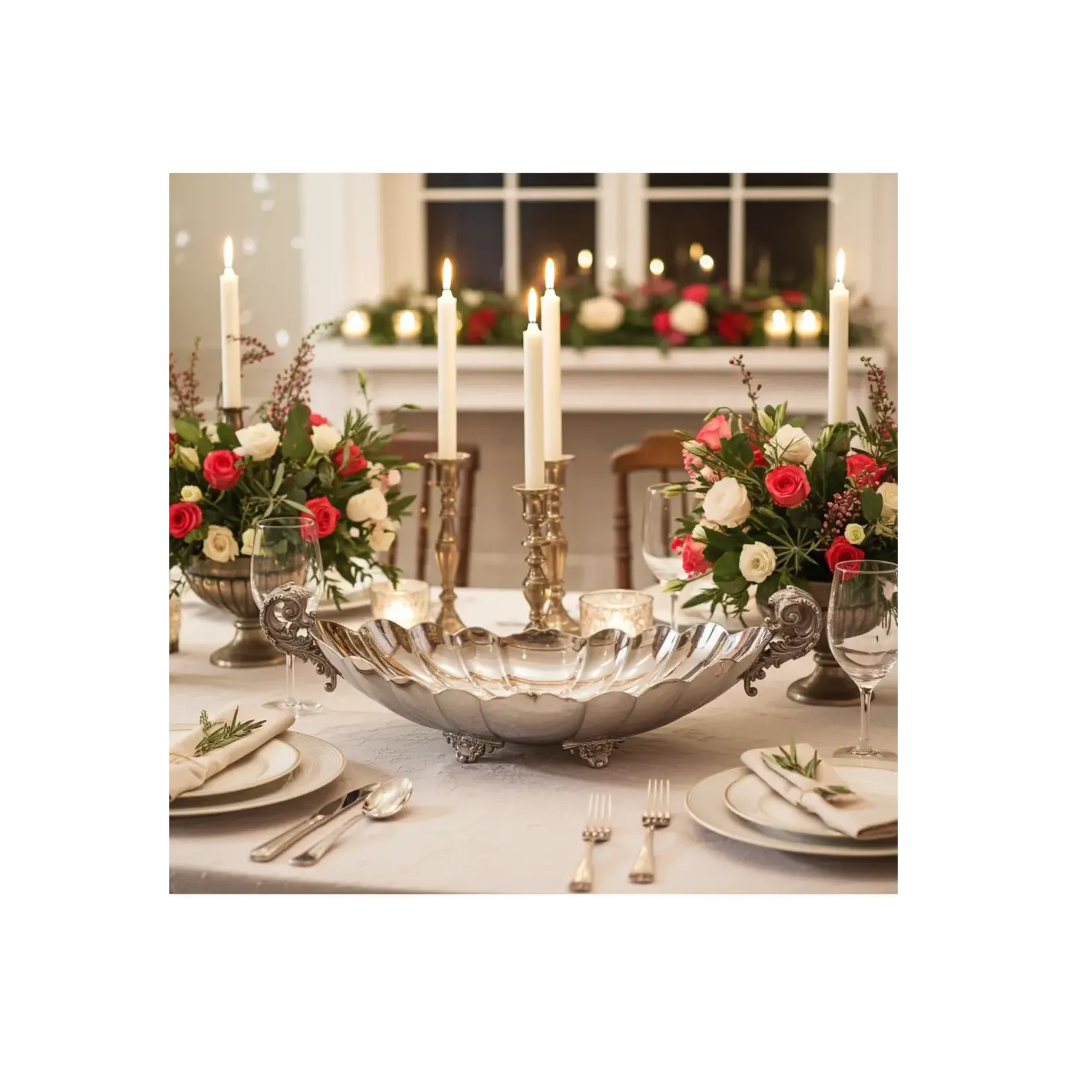 Bol argint masiv Centerpiece