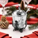 Vas miere argint masiv si cristal Acanthus