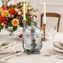 Vas miere argint masiv si cristal Acanthus