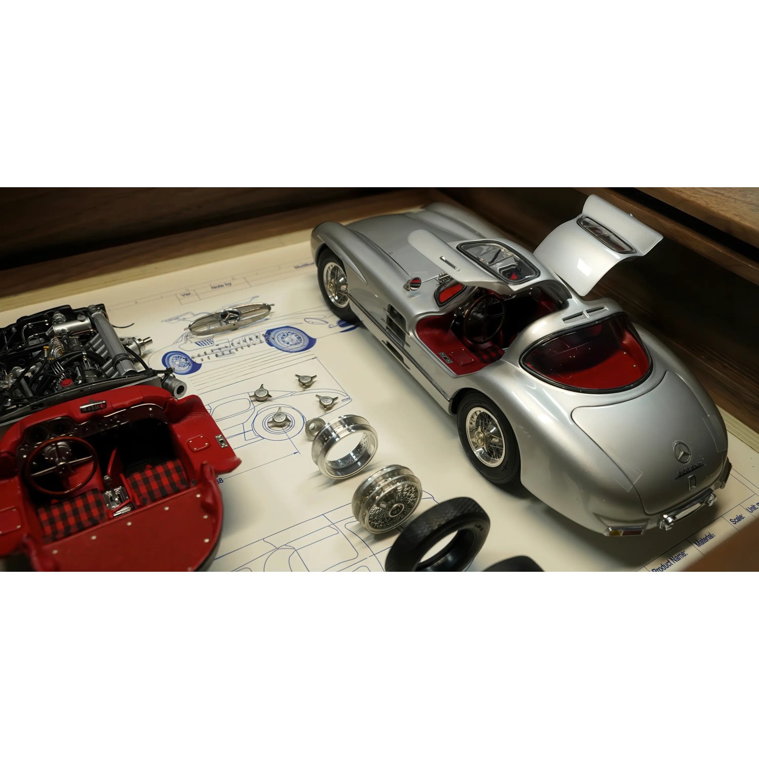 Macheta Mercedes Benz 300SLR, Uhlenhaut Coupé 1:18