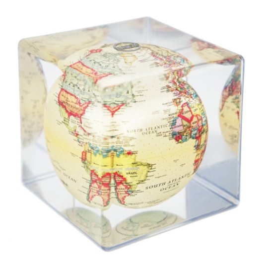 Glob solar rotativ Mova cube Antique