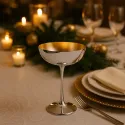 Pahar argint masiv AG925 Champagne placat cu aur