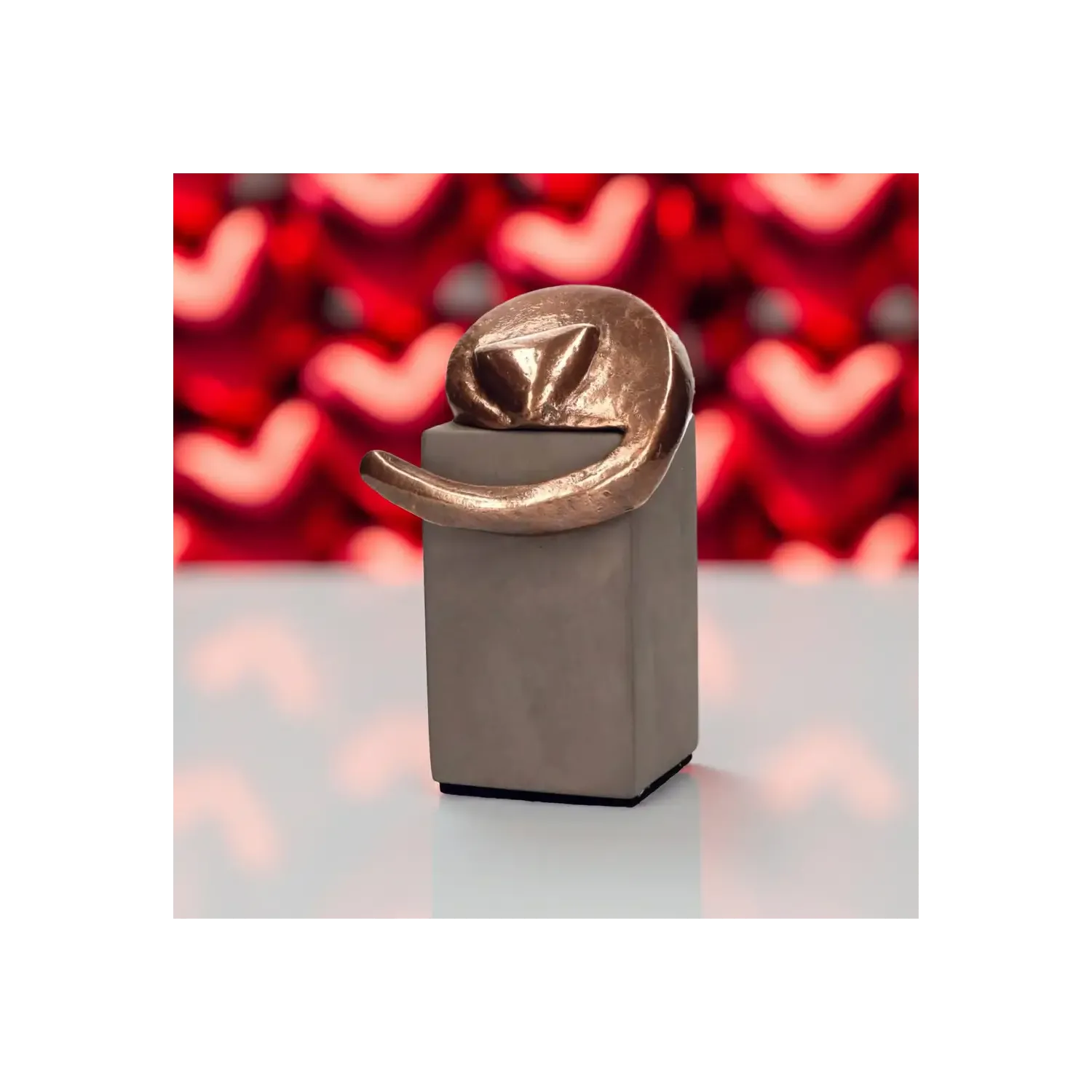 Statueta bronz si beton "Motan tolanit"