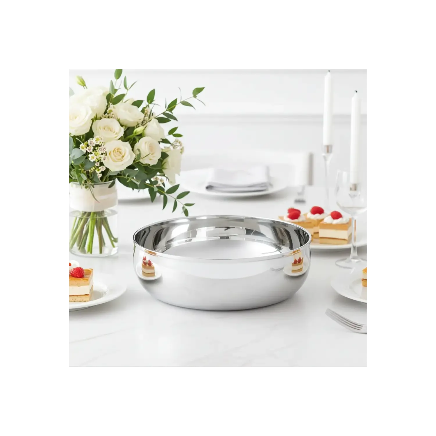 Castron argint masiv Smooth 16cm