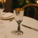 Pahar argint masiv cu picior Acanthus