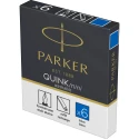 Set 6 rezerve cerneala Parker albastru mini