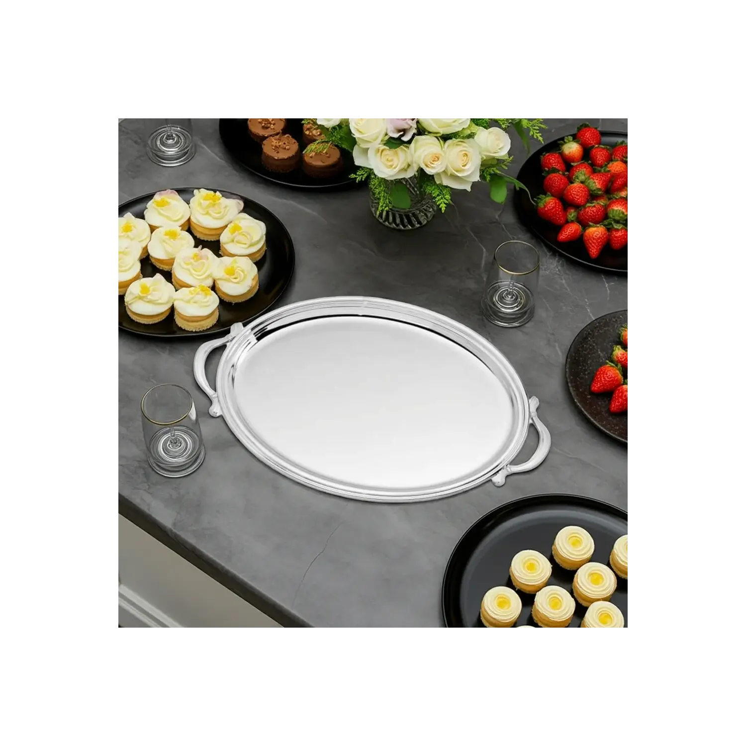 Tava argint masiv Inglese 30x22