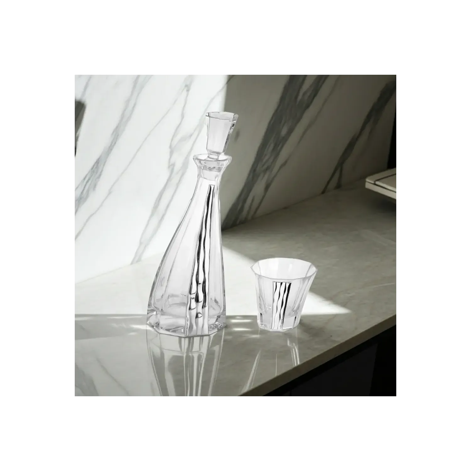 Set 7 piese cristal si argint Pisa