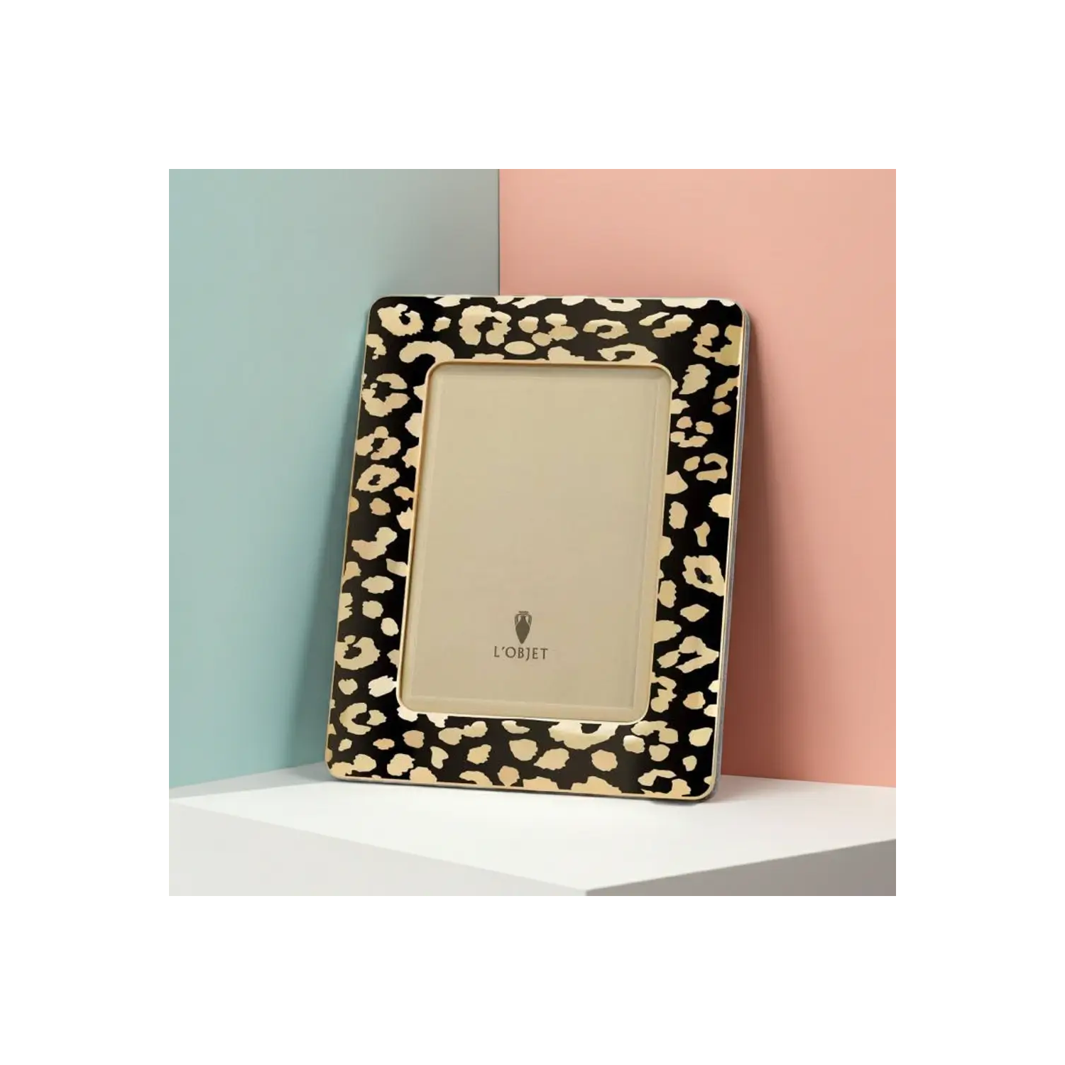 Rama foto placata cu aur L'Objet Leopard 13x18