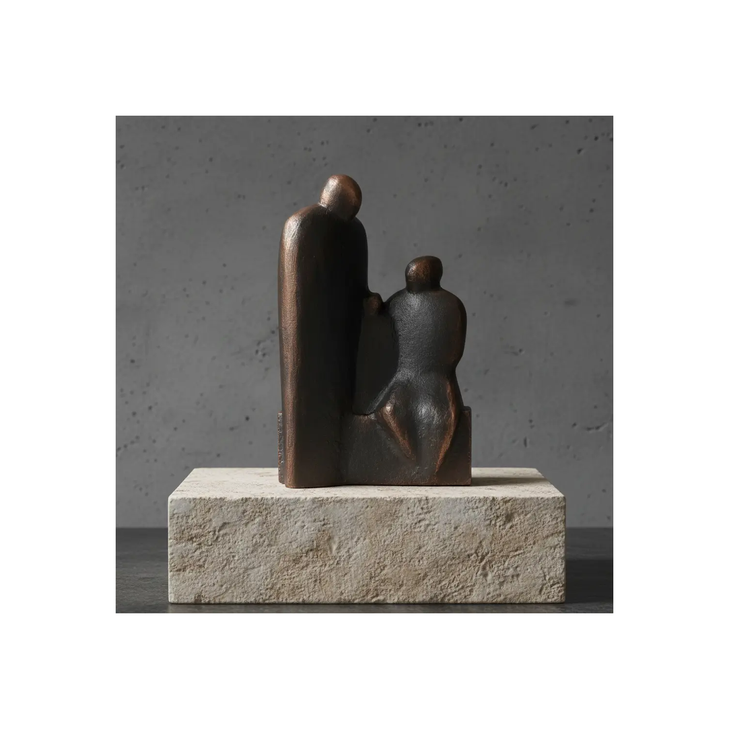 Statueta bronz "Parinti impliniti"