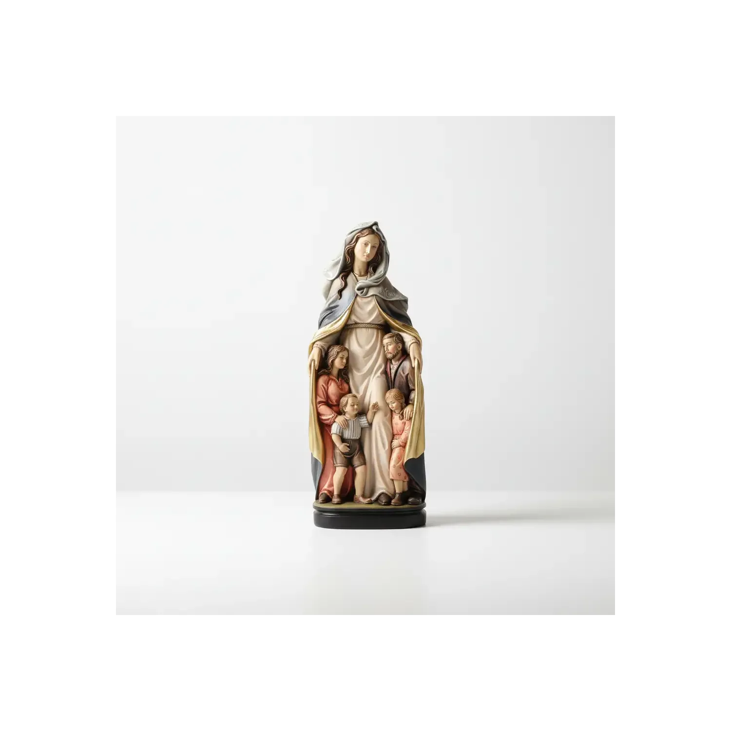 Statueta lemn "Madonna protectorul familiei", 30cm