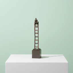Statueta bronz masiv "Ganditorul"