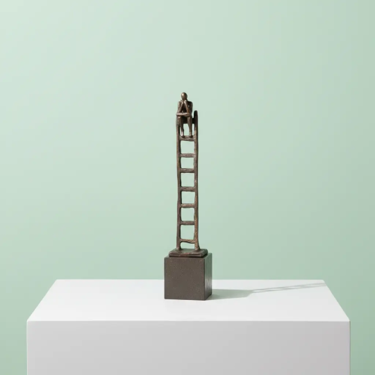 Statueta bronz masiv "Ganditorul"