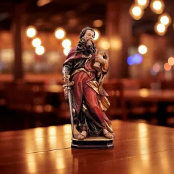 Statueta lemn aurit "Sfantul Pavel", 60cm