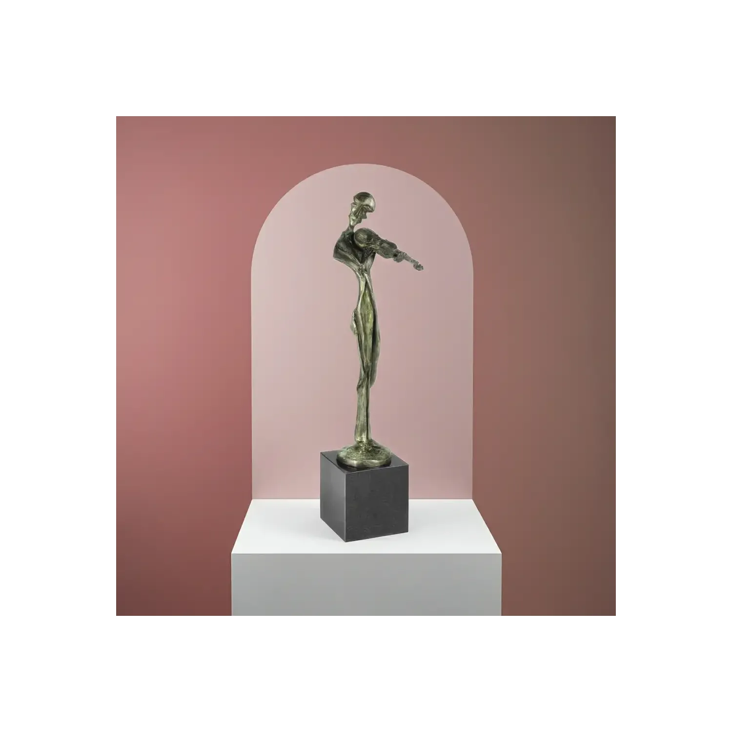 Statueta bronz "Omul cu vioara"