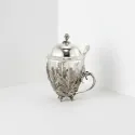 Cana ceai argint masiv si cristal Acanthus