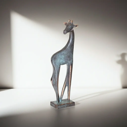 Statueta bronz masiv "Girafa"