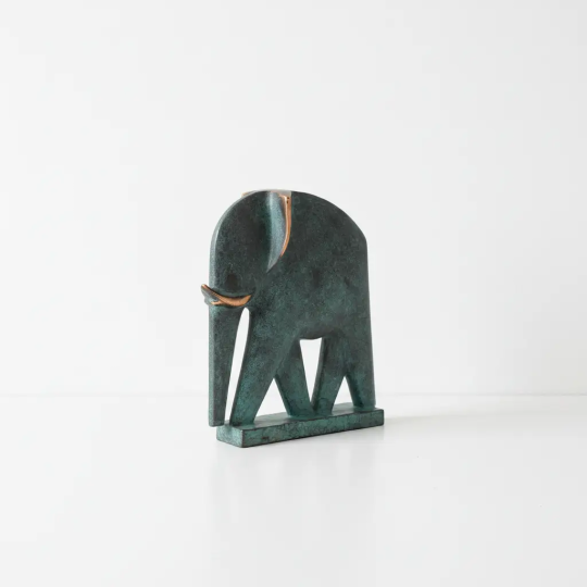 Statueta bronz masiv "Elefant intelept"
