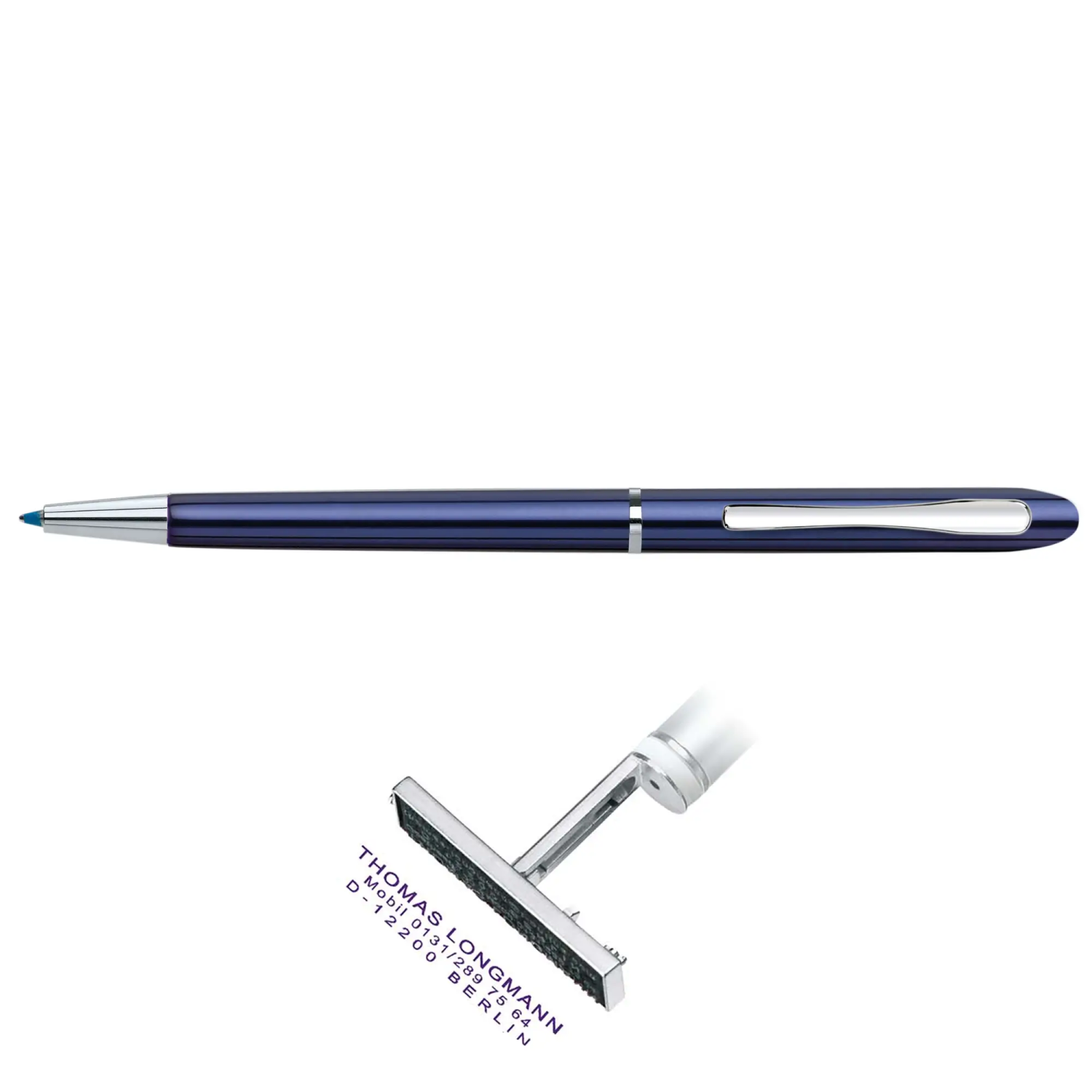 Pix cu stampila Styling classic blue