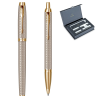 Set pix si stilou Parker IM Royal Premium Warm Silver