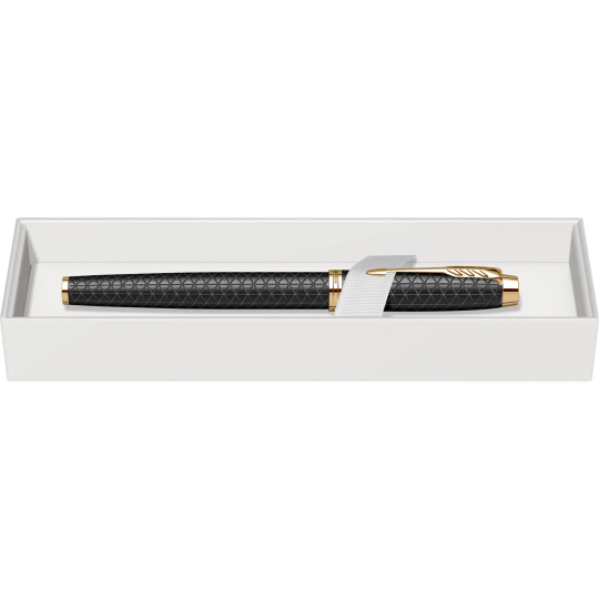 Stilou Parker IM Royal Premium Black placat cu aur