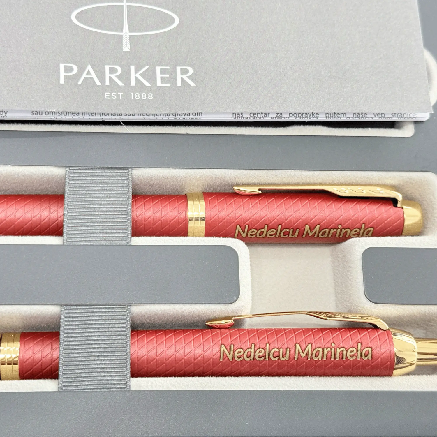 Set pix si stilou Parker IM Royal Premium Ruby