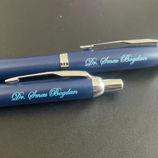 Set stilou si roller Parker IM Royal Matte Blue